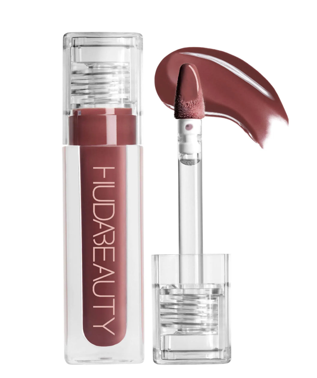 HUDA BEAUTY 
Faux Filler Shiny Non-Sticky Lip Gloss