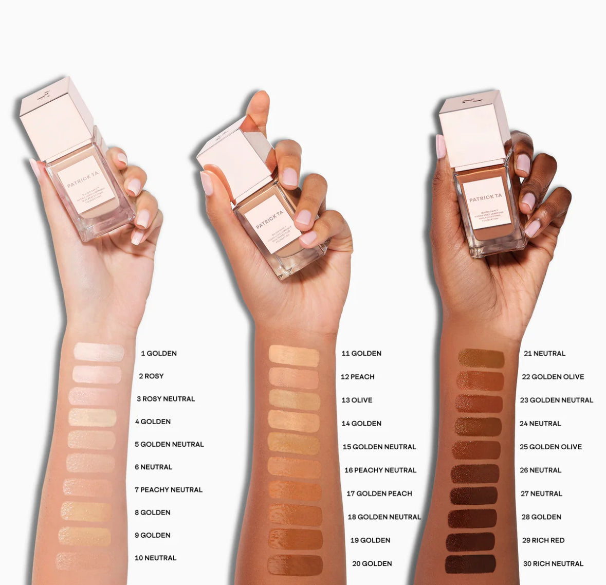 PATRICK TA 
Major Skin Hydra-Luxe Luminous Skin Perfecting Foundation For Natural Glow