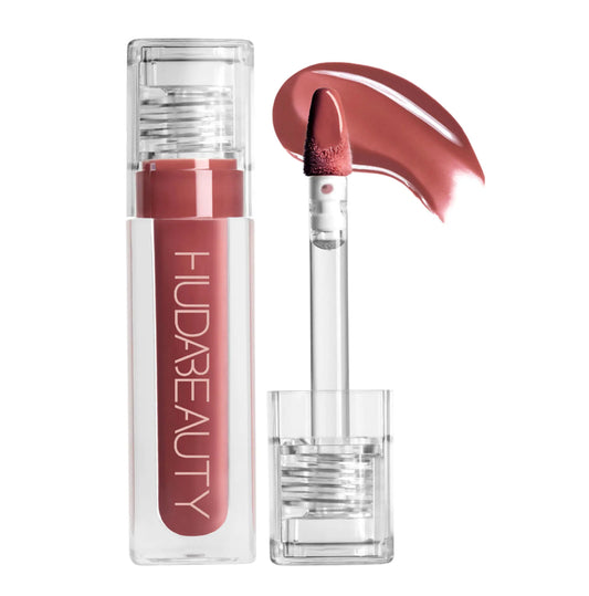 HUDA BEAUTY 
Faux Filler Shiny Non-Sticky Lip Gloss